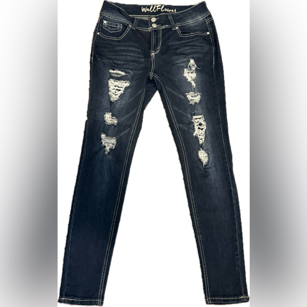 Wallflower Skinny Distressed Jeans